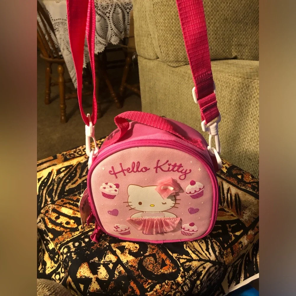 New Hello Kitty Ballerina Lunch Bag Box & Sandwich Container 2 Pc